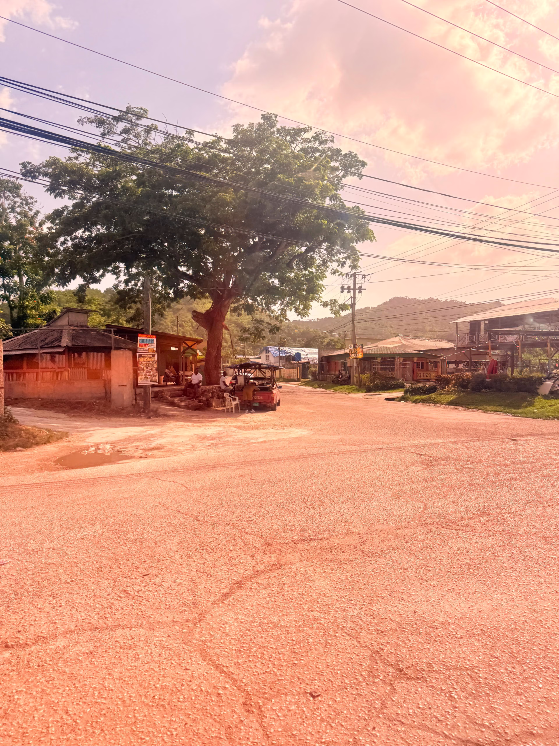 A roadside view in Jamaica photographed during Inbar G.'s family trip