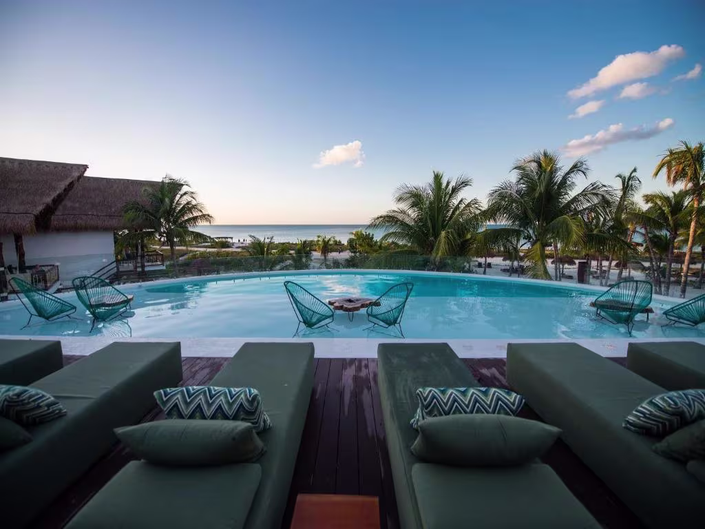 חדר עם נוף לים ב־Villas HM Palapas del Mar Holbox