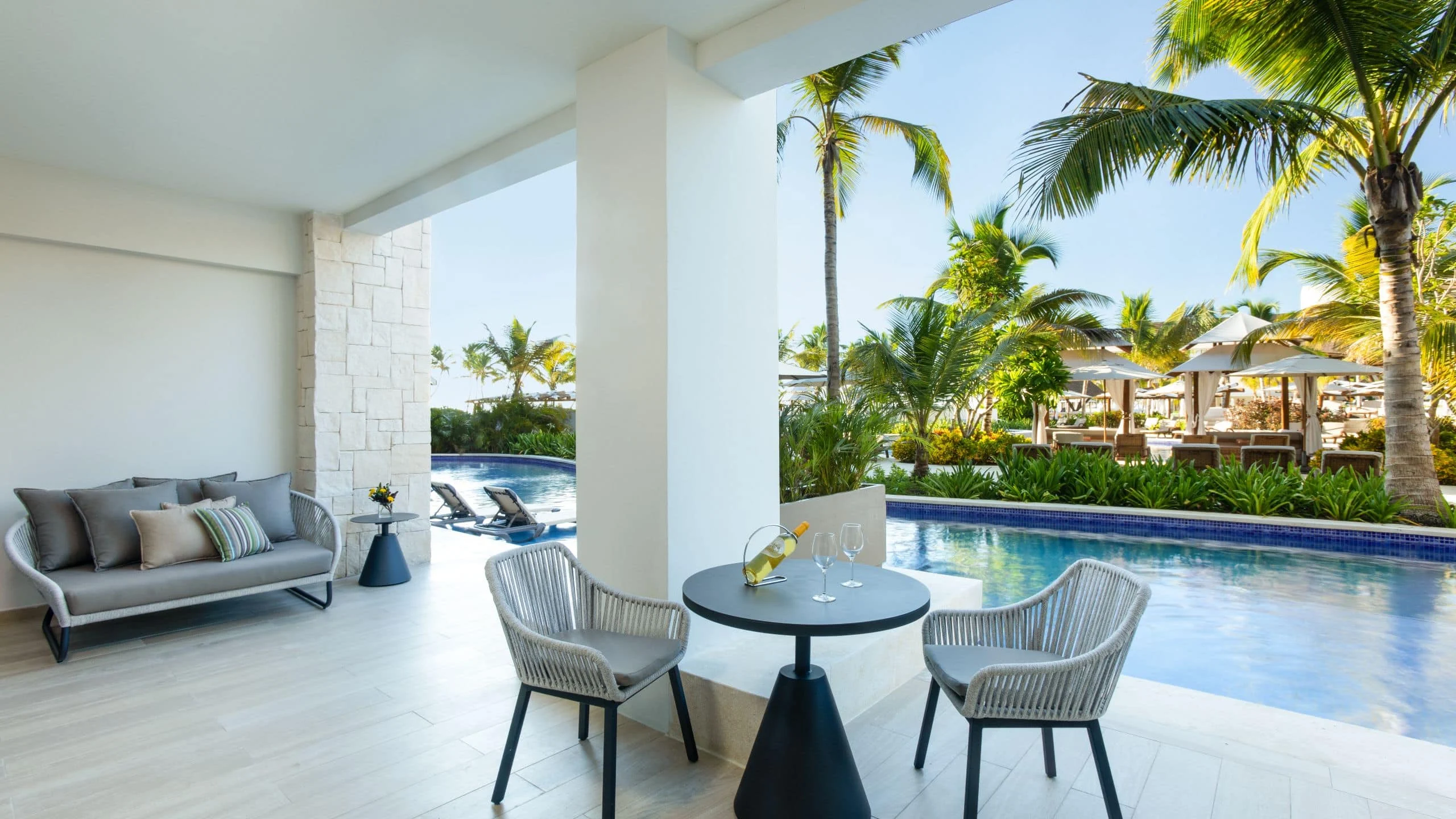 סוויטה עם אזור ישיבה ב־Hyatt Ziva Cap Cana