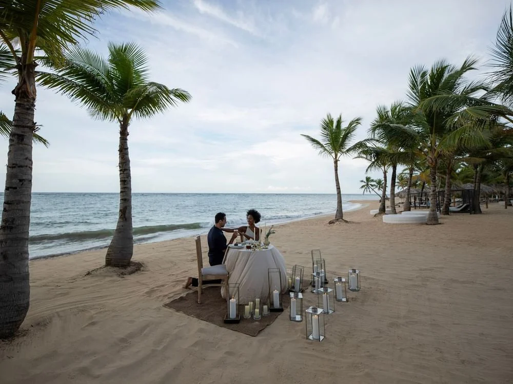 Beachfront dining at Live Aqua Punta Cana