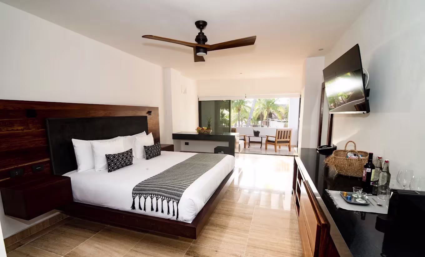חדר עם נוף לים ב־Casa del Jaguar Isla Mujeres